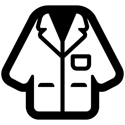 Lab Coat High Contrast Emoji from Fluent Emoji High Contrast Set