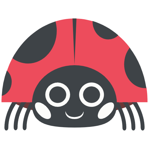 Lady Beetle Emoji from EmojiTwo Colors Set