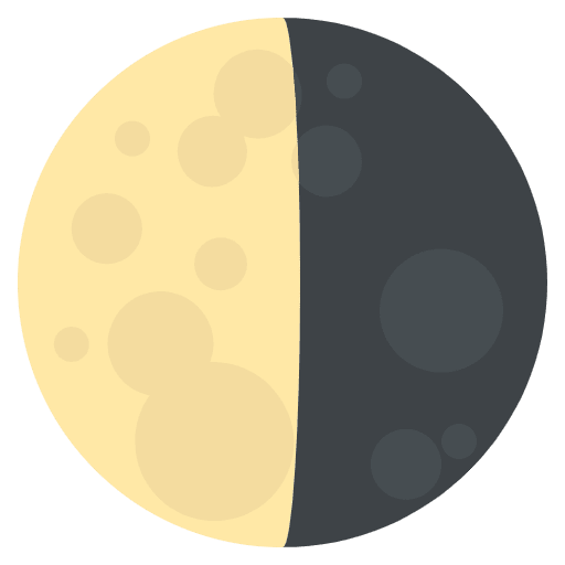 Last Quarter Moon Emoji from EmojiTwo Colors Set