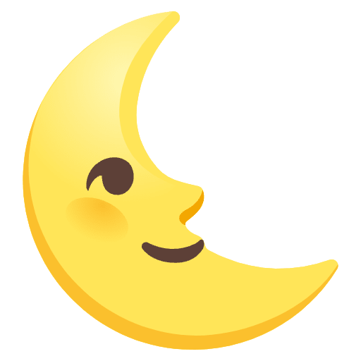 Last Quarter Moon Face Emoji from Noto Emoji Set