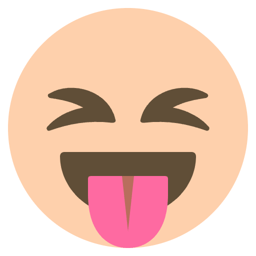 Laughing Face With Tongue Out Emoji from EmojiTwo Colors Set