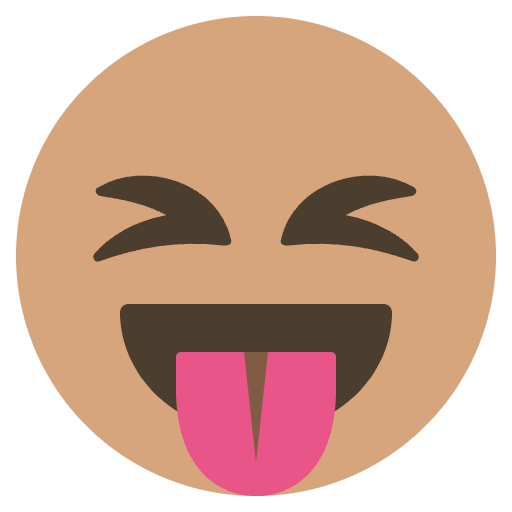 Laughing With Tongue Out Emoji from EmojiTwo Colors Set