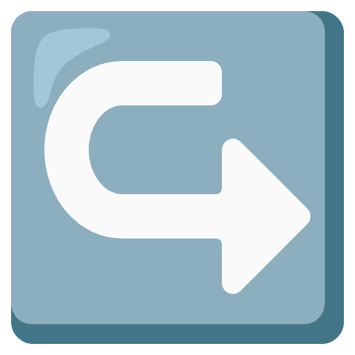 Left Arrow Curving Right Element from Noto Emojis Set