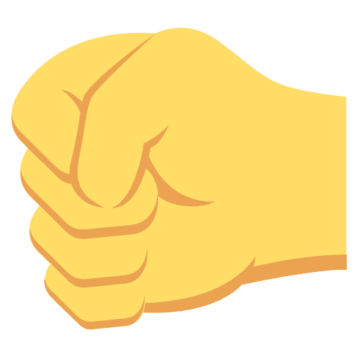 Left Facing Fist Element from EmojiTwo Colors Set
