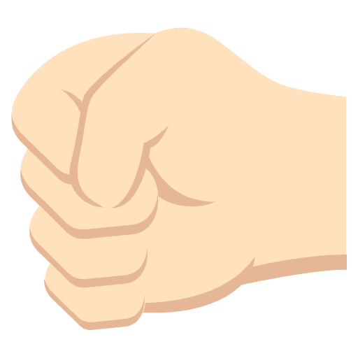 Left Facing Fist Light Skin Tone Element from EmojiTwo Colors Set