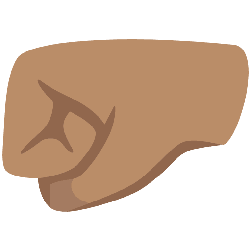 Left Facing Fist Medium Skin Tone Element from Noto Emojis Set