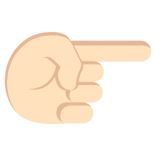 Left Hand Pointing Right Light Skin Tone Emoji from EmojiTwo Colors Set