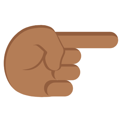 Left Hand Pointing Right Medium Dark Skin Tone Emoji from EmojiTwo Colors Set