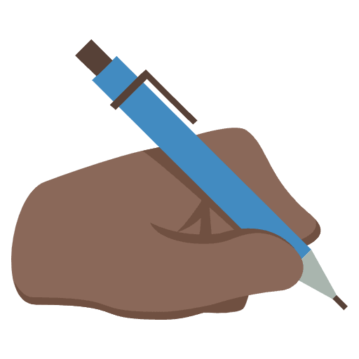 Left Handed Dark Skin Tone Element from EmojiTwo Colors Set