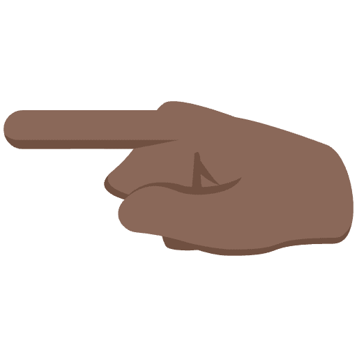 Leftward Pointing Hand Emoji from EmojiTwo Colors Set
