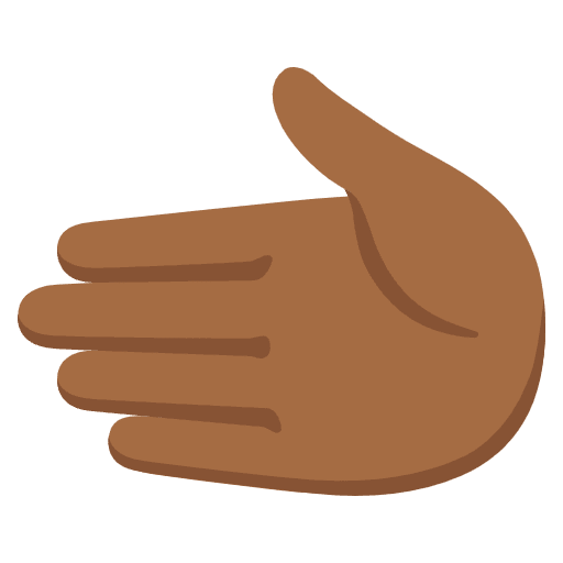 Leftwards Hand Medium Dark Skin Tone Emoji from Noto Emojis Set
