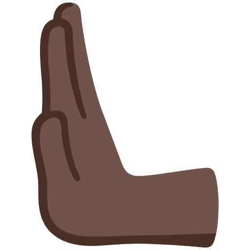 Leftwards Pushing Hand Dark Skin Tone Emoji from Noto Emojis Set