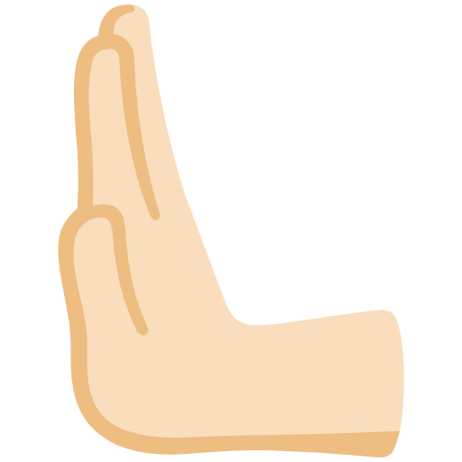 Leftwards Pushing Hand Light Skin Tone Element from Noto Emojis Set
