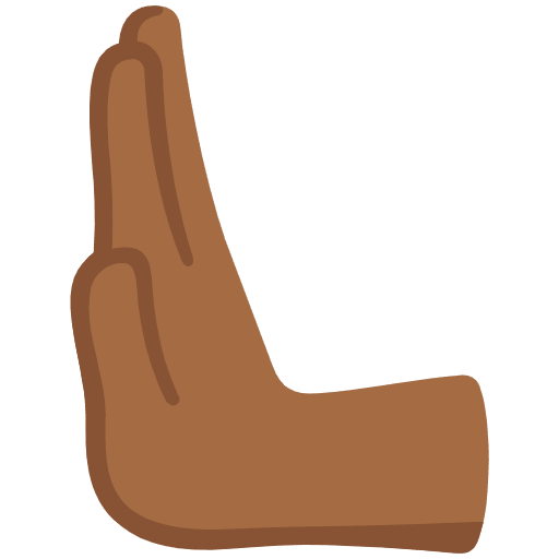 Leftwards Pushing Hand Medium Dark Skin Tone Element from Noto Emojis Set