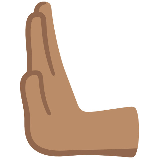 Leftwards Pushing Hand Medium Skin Tone Element from Noto Emojis Set