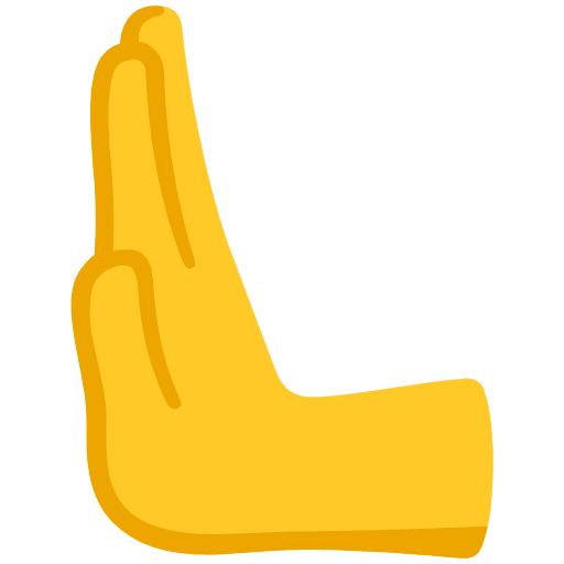 Leftwards Pushing Hand Element from Noto Emojis Set