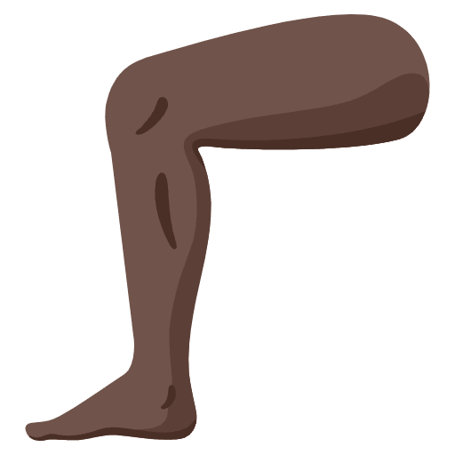 Leg Dark Skin Tone Emoji from Noto Emojis Set