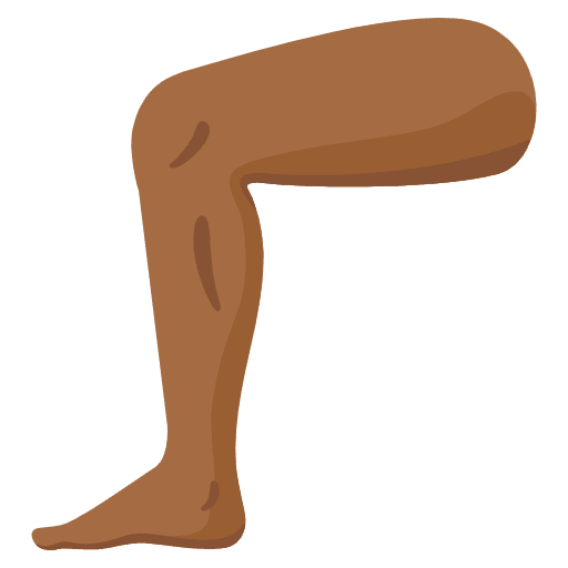 Leg Medium Dark Skin Tone Emoji from Noto Emojis Set