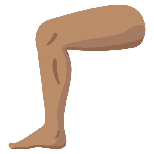 Leg Medium Skin Tone Emoji from Noto Emojis Set