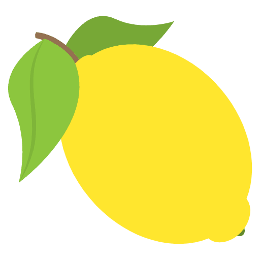 Lemon Emoji from EmojiTwo Colors Set