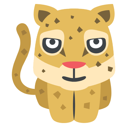 Leopard Emoji from EmojiTwo Colors Set