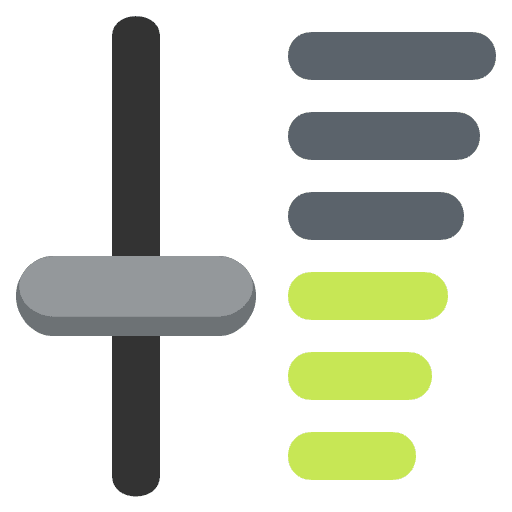 Level Slider Emoji from EmojiTwo Colors Set