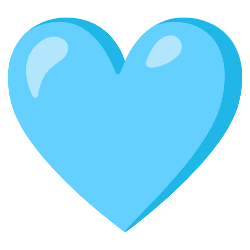 Light Blue Heart Emoji from Noto Emojis Set