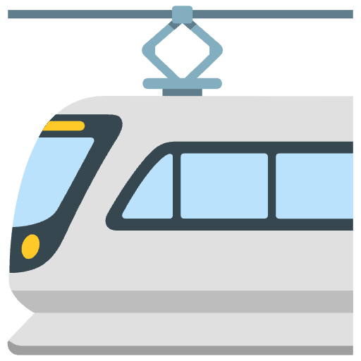 Light Rail Emoji from Noto Emojis Set