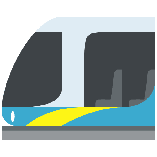 Light Rail Emoji from EmojiTwo Colors Set