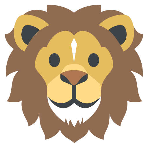 Lion Emoji from EmojiTwo Colors Set