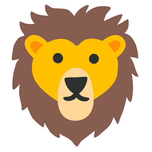 Lion Emoji from Noto Emojis Set
