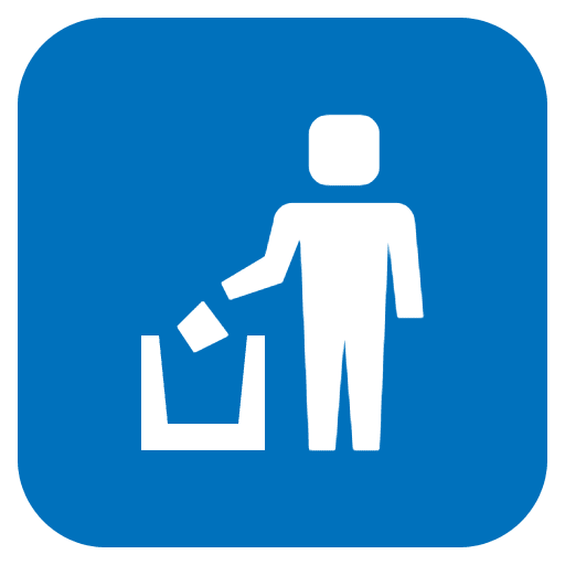 Litter In Bin Sign Emoji from EmojiTwo Colors Set