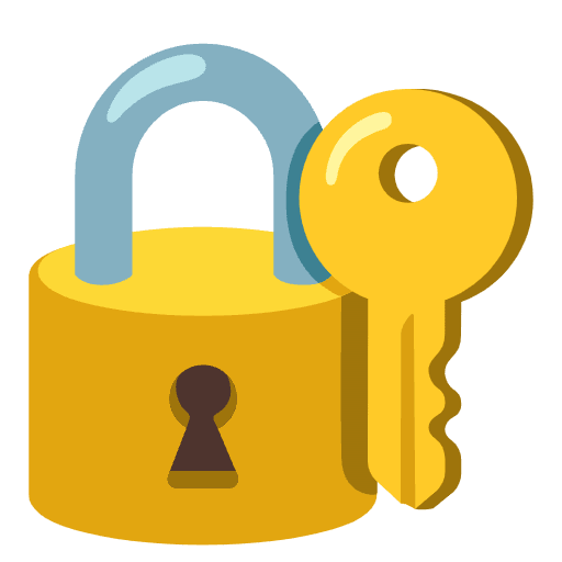 Locked With Key Emoji from Noto Emoji Set