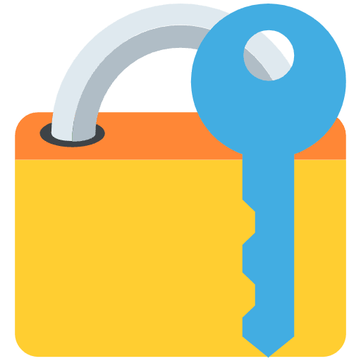 Locked With Key Emoji from EmojiTwo Colors Set