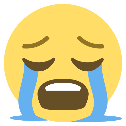 Loudly Crying Face Emoji from EmojiTwo Colors Set