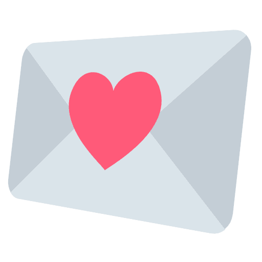 Love Letter Emoji from EmojiTwo Colors Set