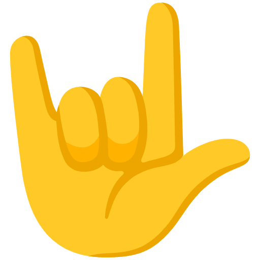 Love You Gesture Emoji from Noto Emoji Set