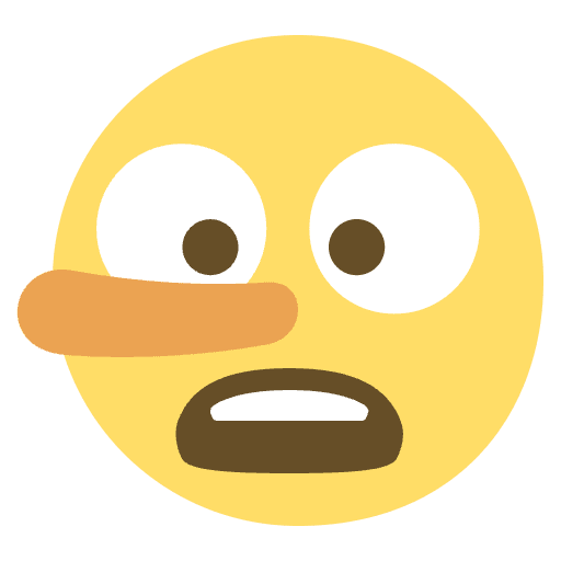 Lying Face Emoji from EmojiTwo Colors Set