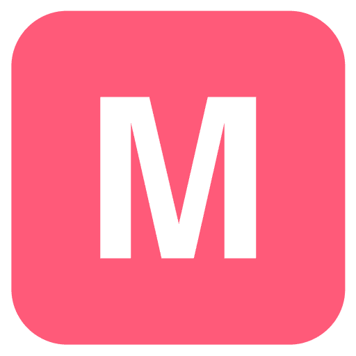 M Icon Element from EmojiTwo Colors Set