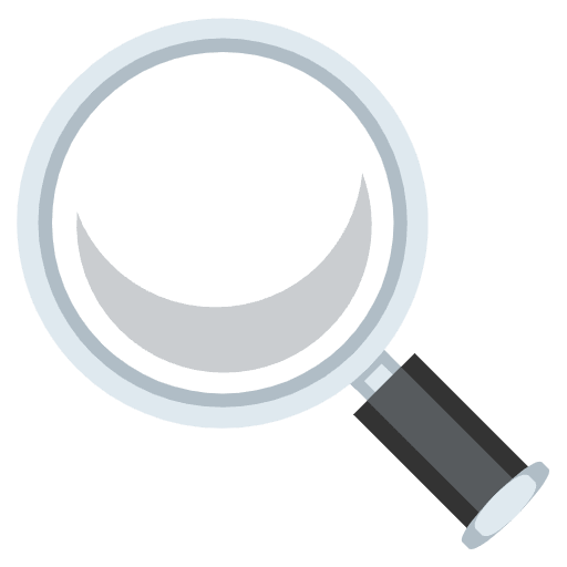 Magnifying Glass Tilted Left Emoji from EmojiTwo Colors Set