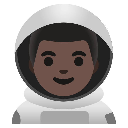 Man Astronaut Dark Skin Tone Element from Noto Emojis Set