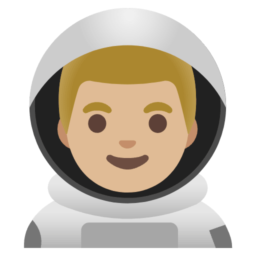 Man Astronaut Medium Light Skin Tone Element from Noto Emojis Set