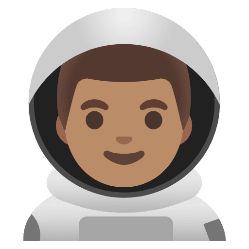 Man Astronaut Medium Skin Tone Emoji from Noto Emoji Set