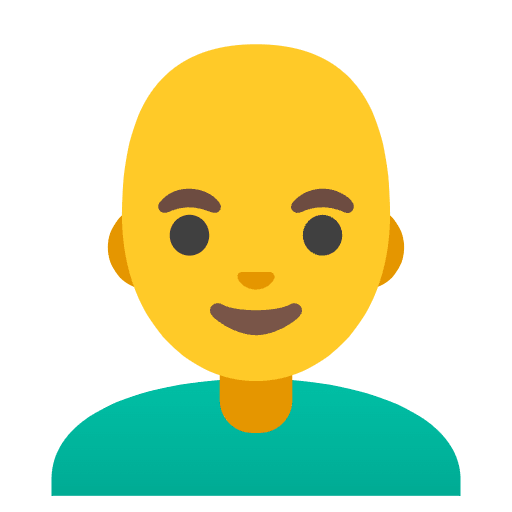 Man Bald Element from Noto Emojis Set
