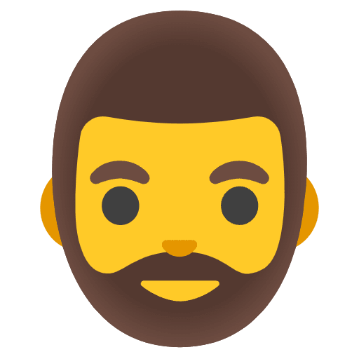 Man Beard Emoji from Noto Emojis Set