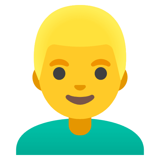 Man Blond Hair Emoji from Noto Emoji Set