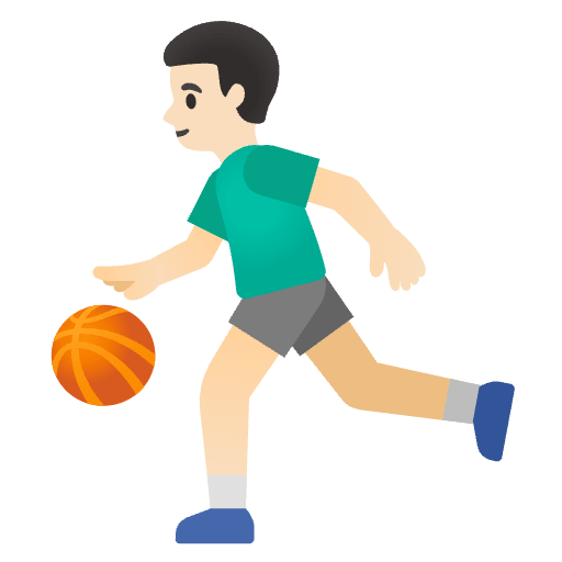 Man Bouncing Ball Light Skin Tone Element from Noto Emojis Set