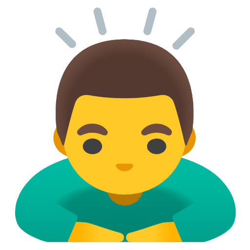Man Bowing Element from Noto Emojis Set