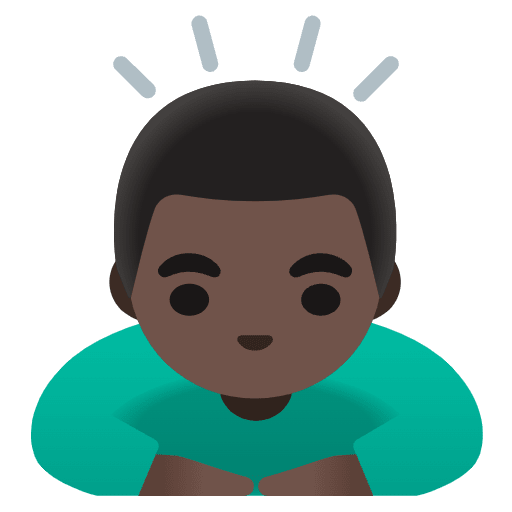 Man Bowing Dark Skin Tone Element from Noto Emojis Set