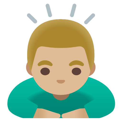 Man Bowing Medium Light Skin Tone Element from Noto Emojis Set